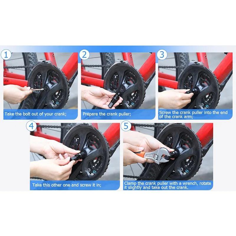 1Pc Bicycle Crankset Puller Crank Arm Puller Remover Bike Tools Mountain Crank Extractor Bicycle Carbon Steel Repair Tool