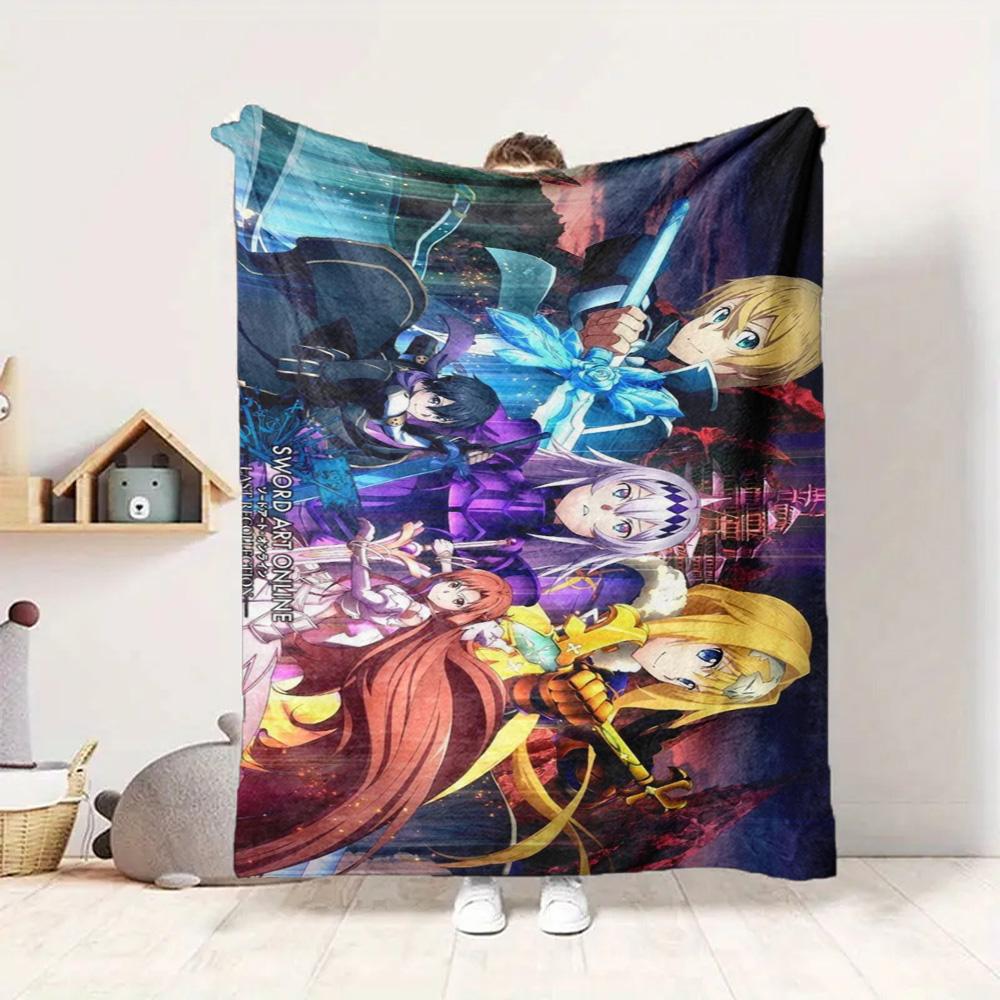 Sword Art Online Flannel Blanket Throw Blanket Soft Warm Sofa Bed Camping Car Home Decor Unique Christmas Gift C9301273