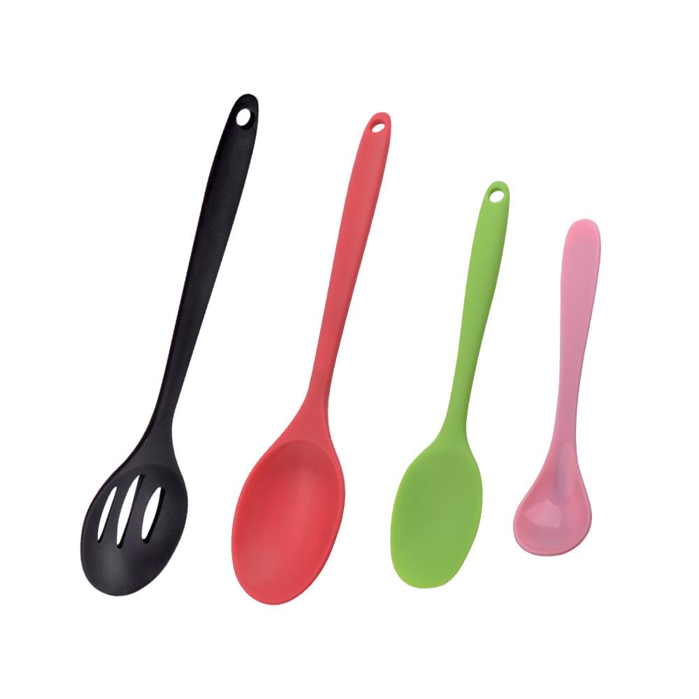 Silicone One-Piece Full-Wrap Handle Ladle and Spatula – Soft, Non-Stick Kitchen Utensil Spoon