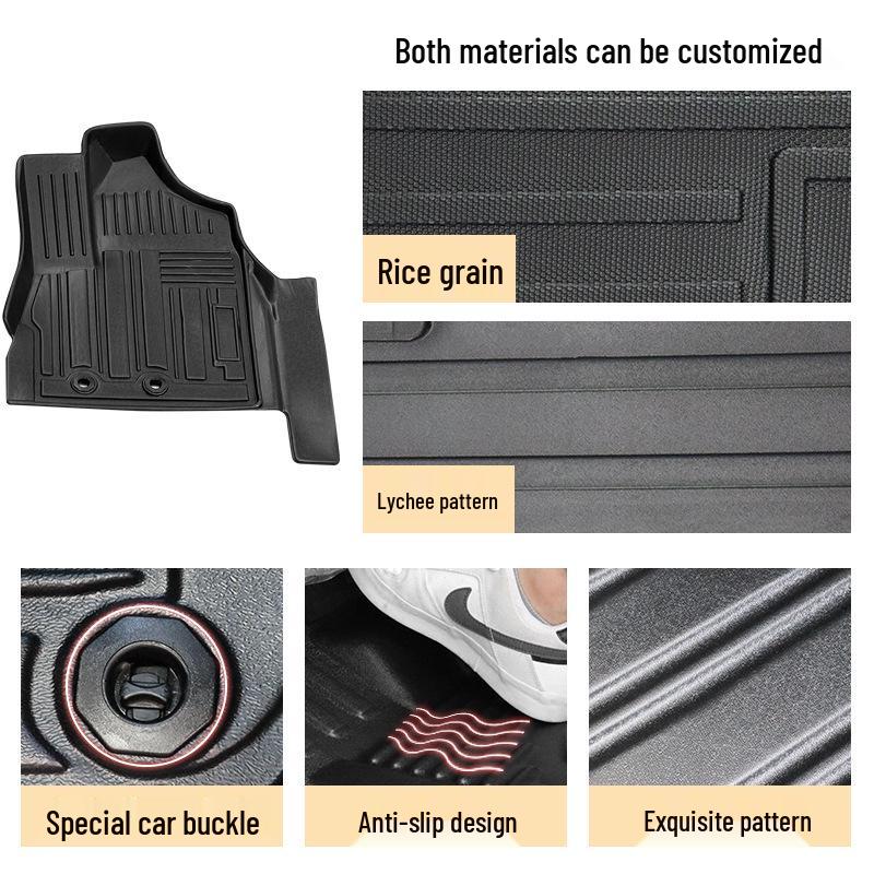 TPE Waterproof Floor Mats for Toyota Noah Voxy 80 RHD, Wear-Resistant, Three-Row