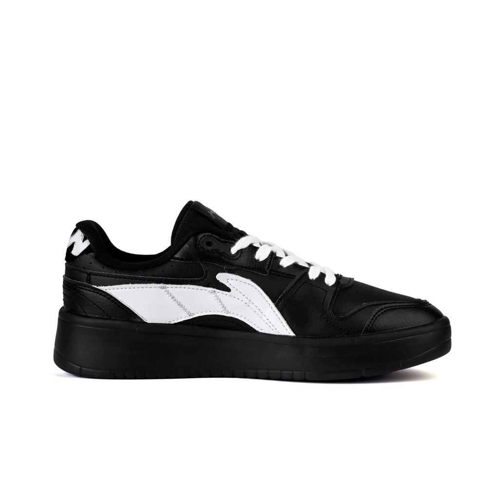 Li Ning Slip Resistant Cushioning Abrasion Resistant Low top Skateboard Shoes Men's Black White AGCU515-5(Team345-)