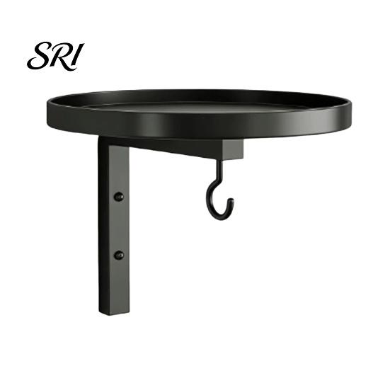 Bird Bath Wall Hanger Mounted Feeder, Heavy Duty Metal Birdbath Bowl with Garden Hook, Feeder Bracket for Outdoor Yard Mount Hook золотистый
