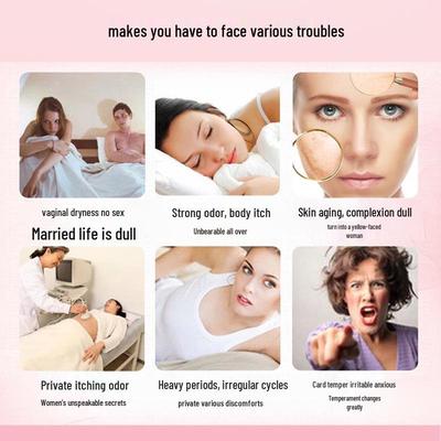 Shunai Mei Postpartum Vaginal Cleansing Pills - Antibacterial Gynecology Round Tablets for Private Care and Uterine Cleaning