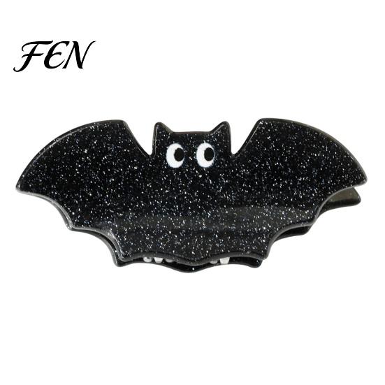 Cosplay Hair Decor for Women Halloween Cartoon Clips Girls, Acrylic Glitter Pumpkin/Ghost/Bat/Cat Reliable Clamping Force Accessories, Cute Decorative