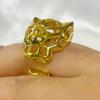 Modieuze hol uitgesneden vakmanschap vol diamanten ringpatroon ring voor mannen en vrouwen, populaire punkstijl ingelegde ring