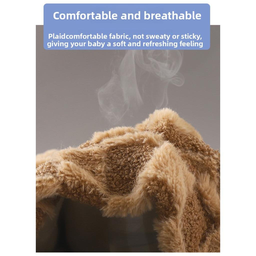 Children's Velvet Coat Autumn/Winter New Cardigan Thickened Top Zipper Stand Up Collar Middle and Large Children's and Baby's Clothing