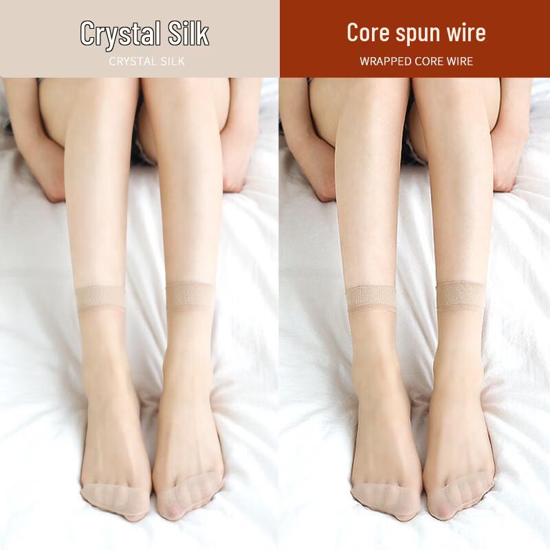 LangSha Women's Ultra-Thin Short Stockings (5 Pairs)