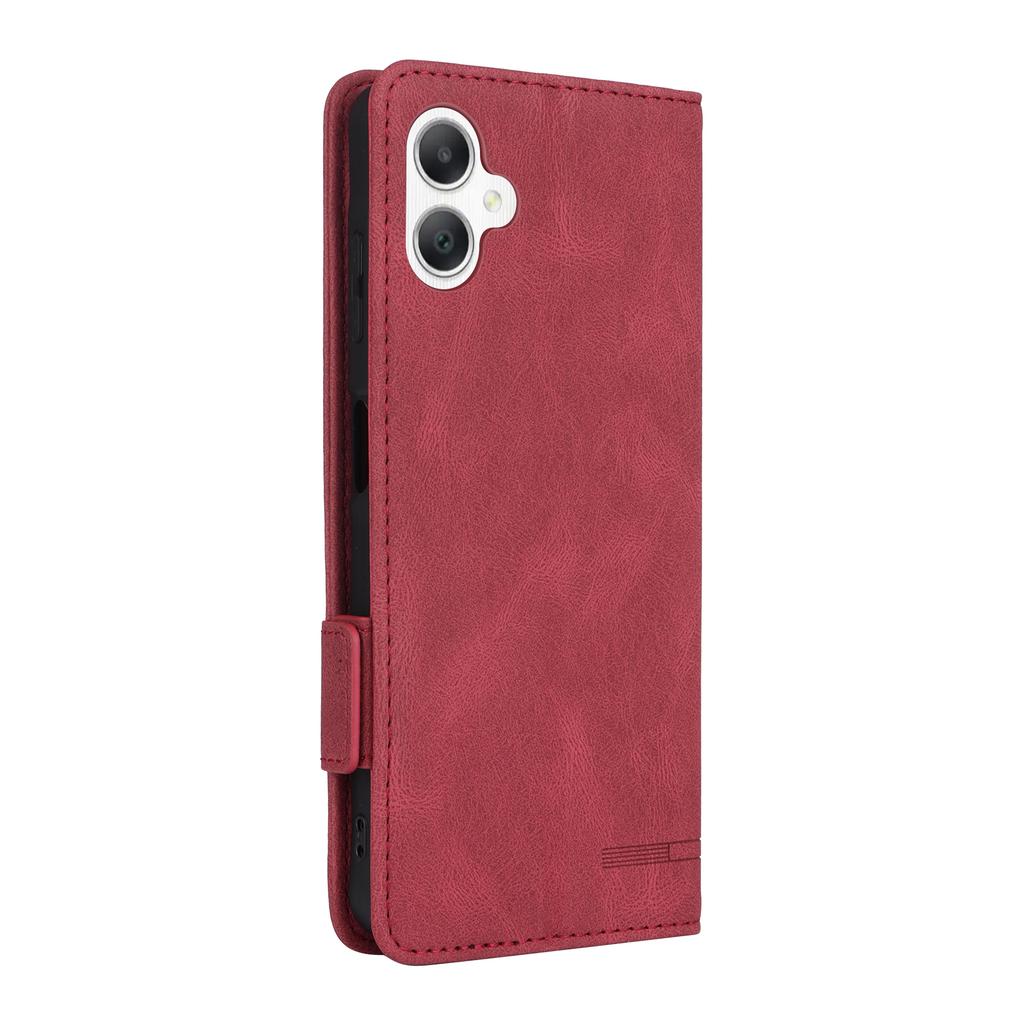 For Samsung Galaxy A06 5G Case Leather Wallet Flip Phone Cover with Hardware Decor