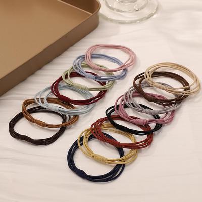 30Pcs Durability Headband Hair Ring Head Rope Fashion Headwear For Girl Sweet Rubber Band Hair Accessories