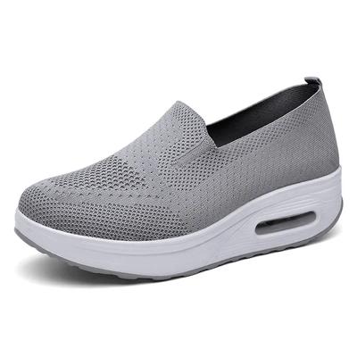 Zapatos Deportivos para Mujer Caminar Tenis Plataforma Sin Cordones Ligeros Malla Amortiguación de Aire Zapatillas Deportivas Running Casual Transpirables