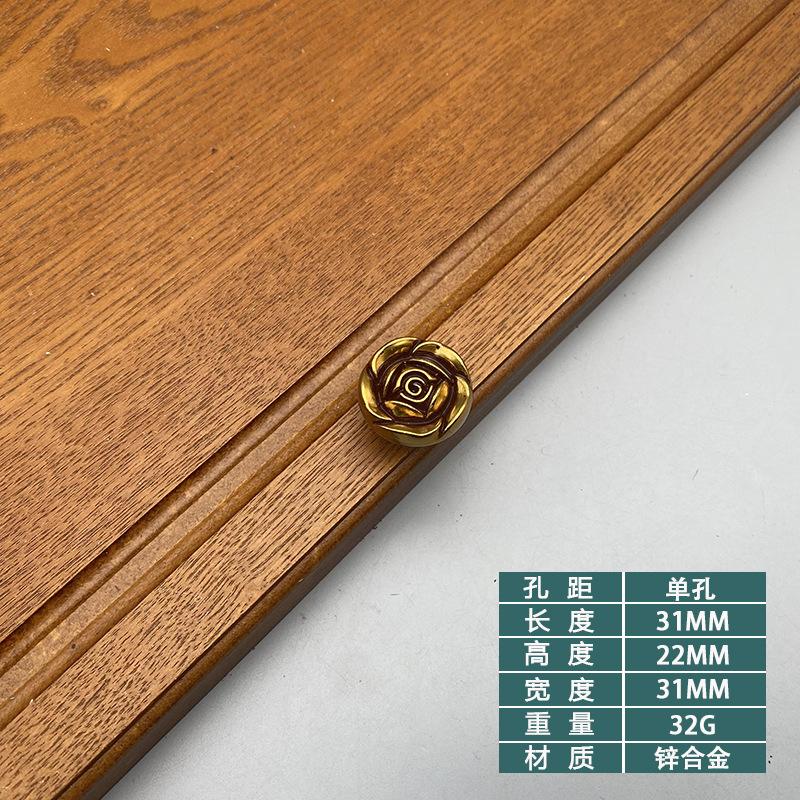 Rose Decorative Cabinet Knobs Floral Knob Cupboard Door Knobs Ivory White Drawer Pulls Cabinet Handle Knobs for Dresser Cabinet