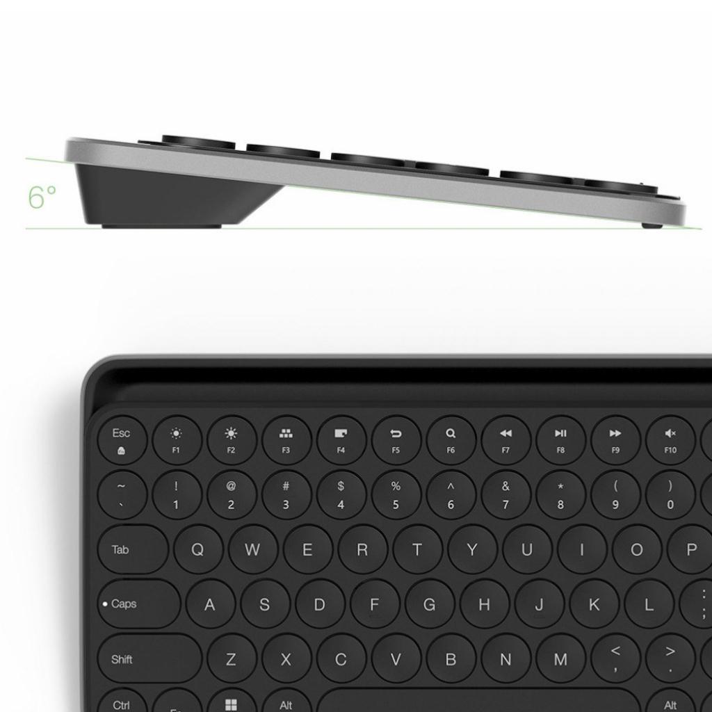 Dual-Channel Keyboard, 2.4 GHz/ With Soft Smartphone Stand Slot, Supporting Multi Switching- Black