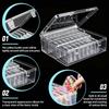 Bead Storage Containers Hinged Lid Rectangle Clear With 30 Pieces Cases Beads Storage Organizer For DIY Accessory Bracelets
