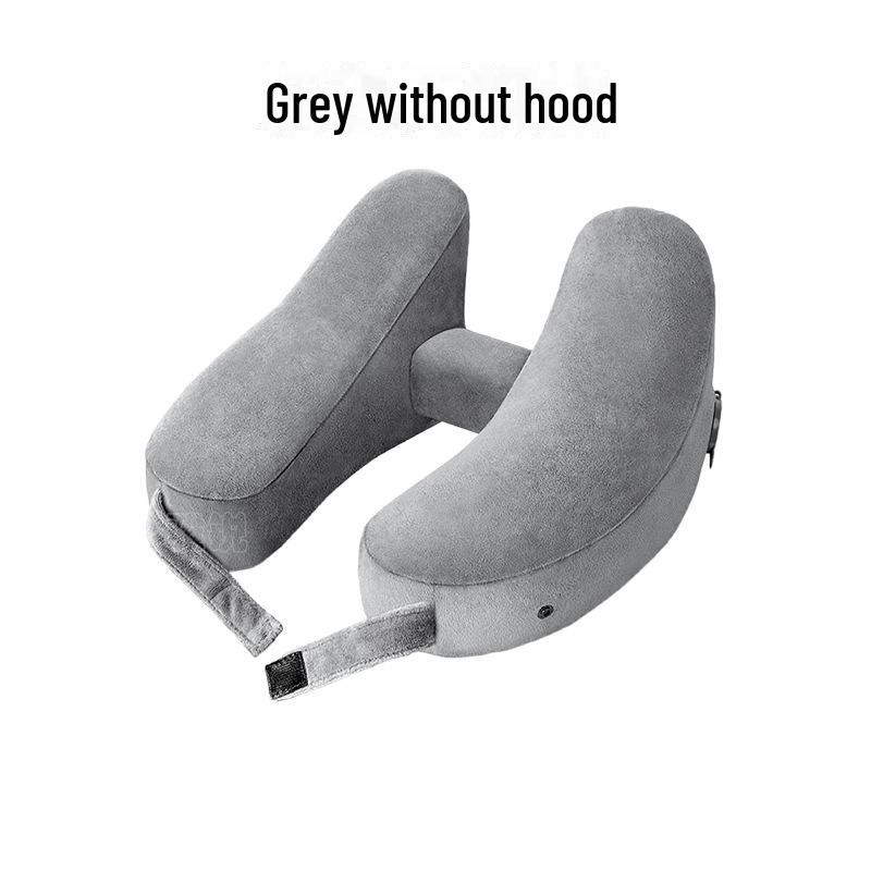 H-Shaped Inflatable Travel Neck Pillow - Portable for Airplane & Train Journeys