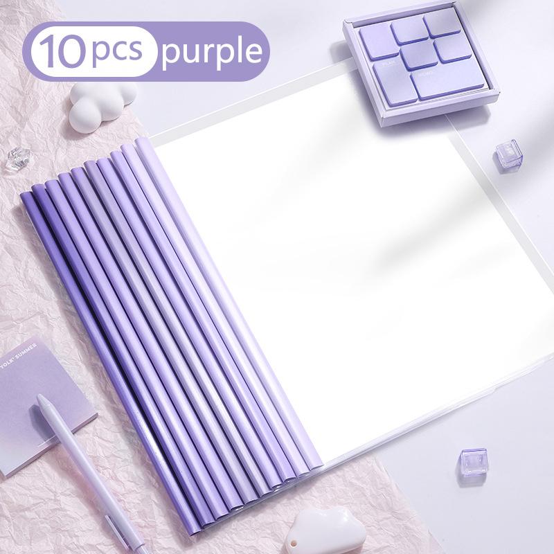 10 Pcs Gradient Pull-out Clip Teardrop-shaped A4 Transparent Folder Pull-out Clip Resume File Folder Approval and Submission фиолетовый