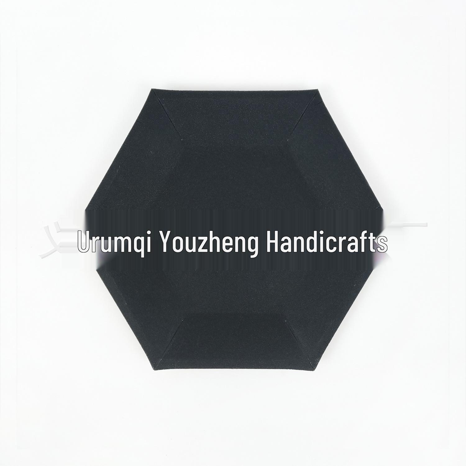 

Шестиугольные черные бумажные тарелки с серебряными точками - Набор для вечеринки