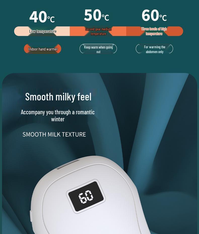 2025 Mini Digital Hand Warmer with USB Charging, Adjustable Three-Level Heat for Office & Outdoor Sports