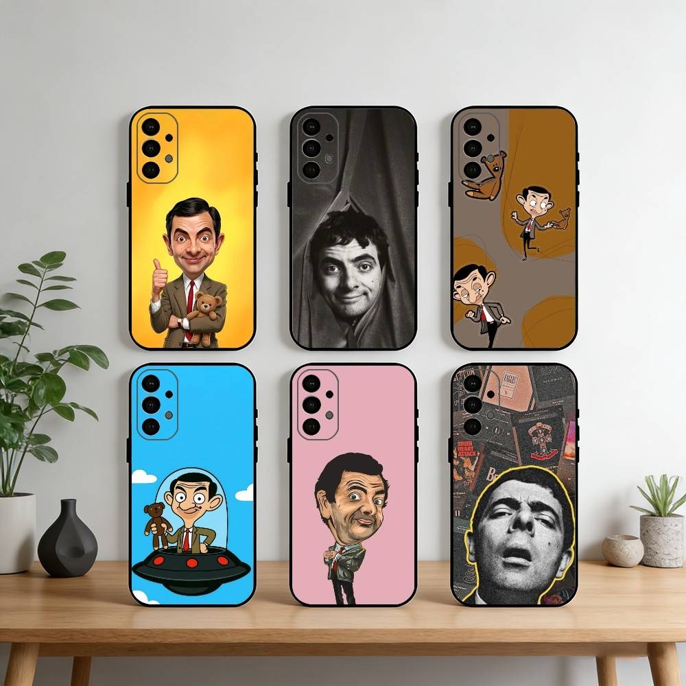 Funny Mr B- BeanS Phone Case For Samsung S25,S24,S21,S22,S23,S30,Ultra,S20,Plus,Fe,Note,10,9,5G Black Cover