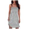 Women Sexy Fashion Print Sleeveless Strapless Knee-Length Party A-Line Dress