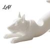3D Printed Animal Pencil Stand Cute Dog Pen Holder Stand Small Modern White Matte Stationery Holder Stretching Desk Organizer for Home Office Shelf