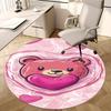 Pink Teddy Bear Office Carpet Chair Mats, Cute Heart Design, Non-Slip Rug for Home Decor, Office Desk Mat, Gift Idea for Kids & Adults, Suitable for