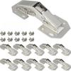 1/10PCS Hidden Hinges for Cabinet Doors Frameless Cabinet Hinge Concealed Surface Mount Cabinet Holefree Folding Hinges 3 4 Inch
