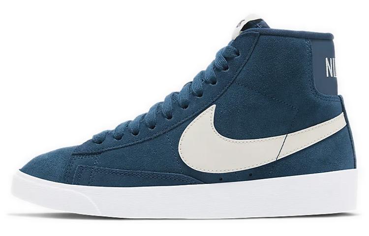 Nike Blazer Mid Vintage Wildleder Blau Weiß Damen AV9376-403