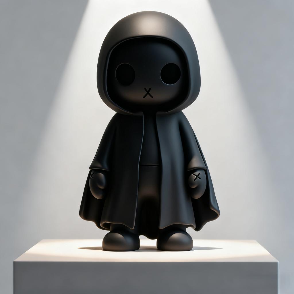 Black & White Ghost 3D Printed Statue - Halloween Desk Decor, Office Toy, New Viral Gift for Horror Fans & Home Accent