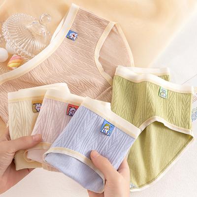 5a Antibacterial Women's Panties Cartoon Cloth Label Panties Mid-waist Hip-hugging Teenage Student Triangle Panty Head