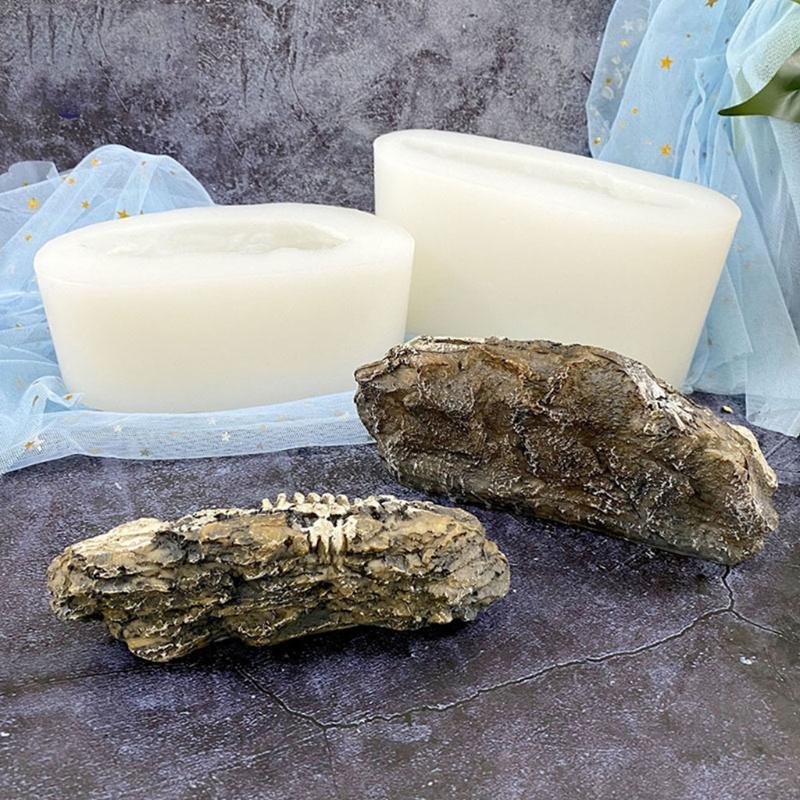 Stereoscopic Dinosaur Fossils Silica Gel Mold Make Scented Figure Candles Wax Table Ornament Soap Pendant Bachelor Party