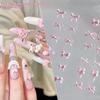 50Pcs Light Pink Bowknot Nail Charms 3D Resin Ribbon Bow Nail Art Decoration Mini Kawaii Bow Tie Manicure Supplies Diy