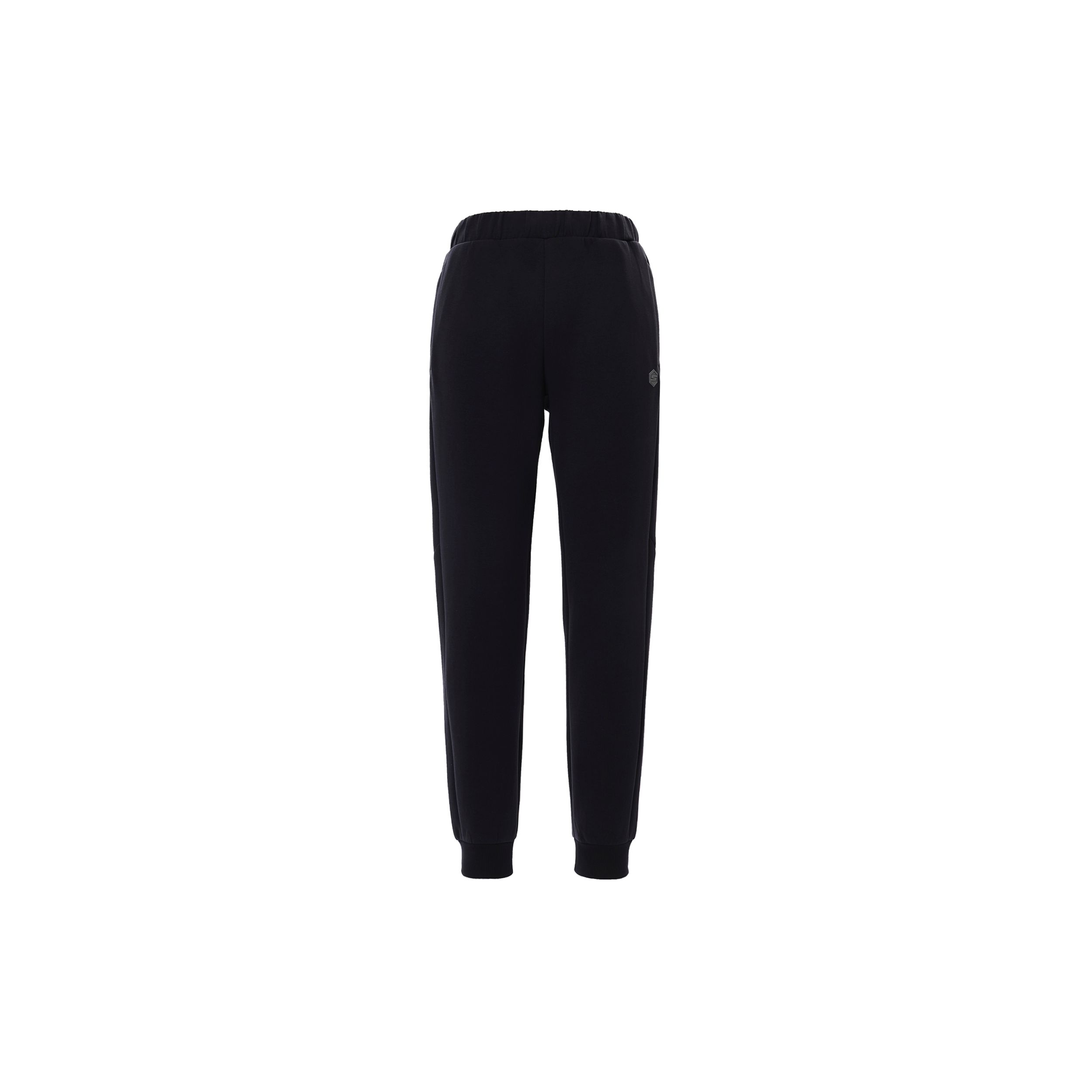Skechers Sports Series Solid Color Mid-Rise Cuffed Casual Knit Joggers Women bottoms Carbon-Black P423W021-0018 M