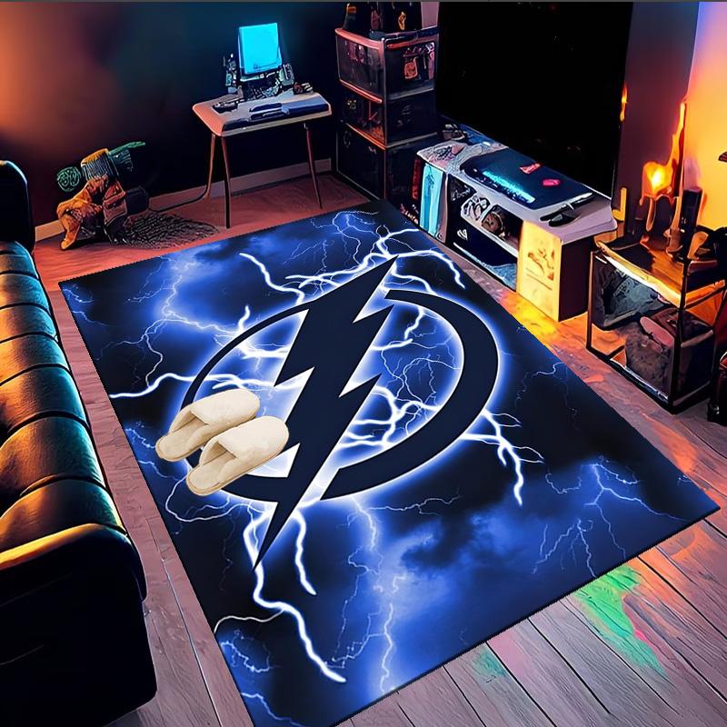 Tampa Bay Hockey Area Rug Suitable for Indoor And Outdoor,Carpets for Kitchens, Homes, Offices, Living Rooms,Home Decor,Christmas Gift
