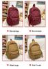 Korean-style Large Capacity Backpack with Cute Bow Embroidery for Female College Students