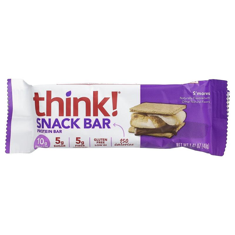 Snack Protein Bar, S'mores, 10 Bars, 1.41 oz (40 g) Each