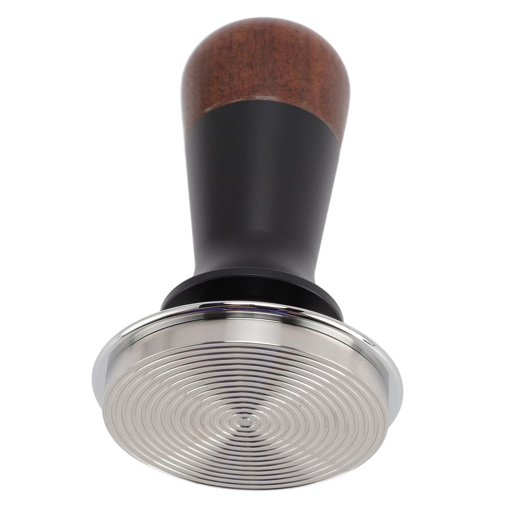 Presă de cafea din oțel inoxidabil cu arc, din nuc, pentru prepararea cafelei, 58 mm /