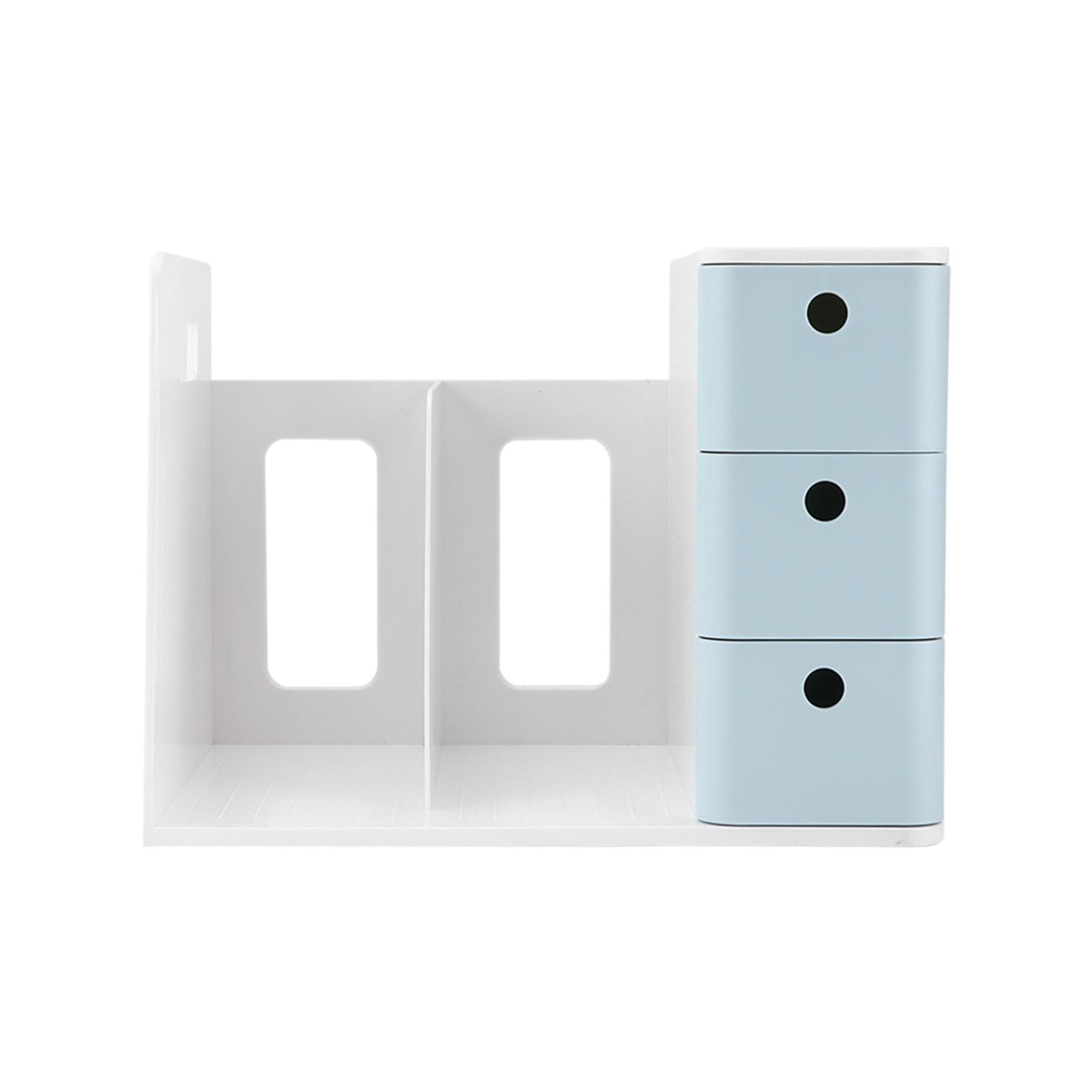 

Desk Storage Organizer Large Capacity Orderly Storage Handle Design Office Organizer for Office Home Blue