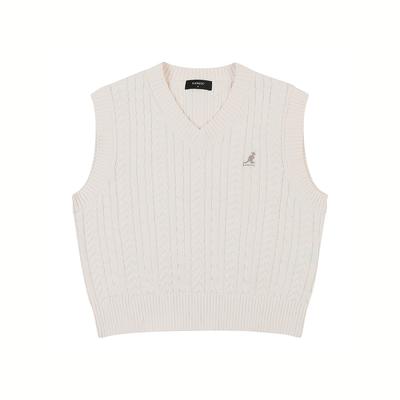 Kangol Women'S Cable Vest 1884 Ivory