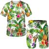 NEW Tropical Floral Print Men's Tees/Beach Shorts/Suits Fashion Summer Hawaiian Sets Casual Short Sleeve T-Shirt Holiday Outfits