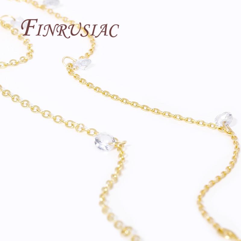 14K Gold Plated Spool Chains,Metal Zircon Crystal Chains 1mm/1.6mm Wholesale High Quality DIY Handmade Jewellery Making Supplies