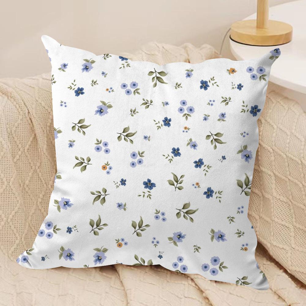 Fashion Small Florals Cushion Cover Pillowcase Ultra Soft Skin Friendly Fabric Cloud Like Comfort & Concealed Zipper