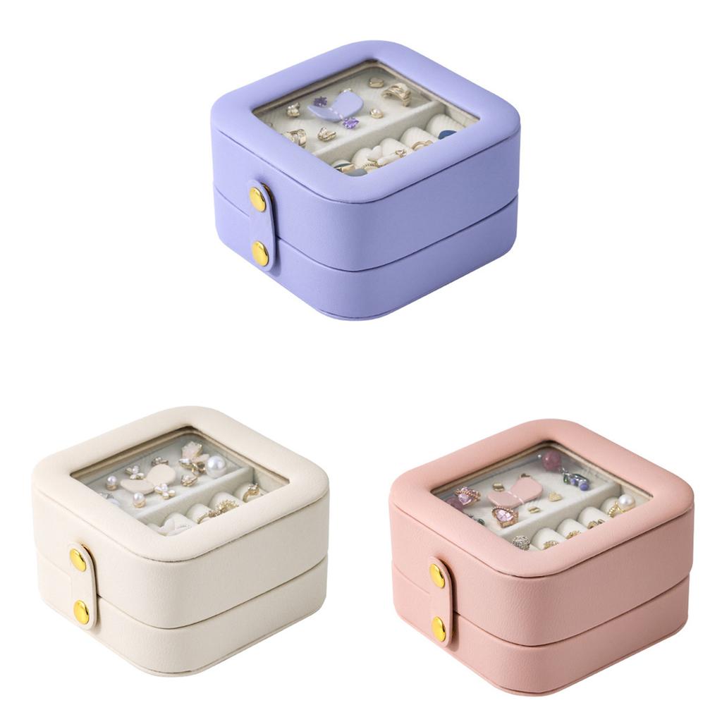 Compact Jewelry Organizers Case Multilayered Jewelry Travel Case for Women Stylish and Compact Storage Container