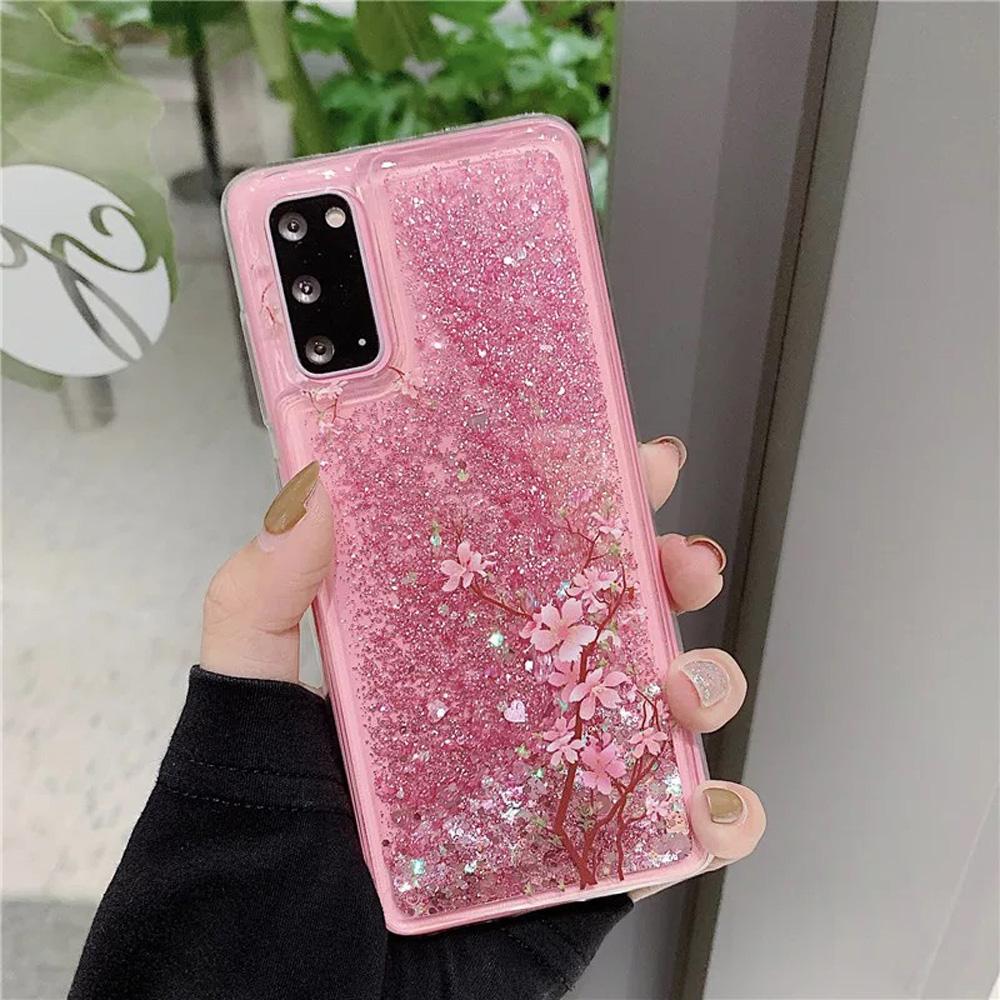 Dynamic Liquid Glitter Quicksand Phone Case For Samsung Galaxy S23 S22 S21 S20 S10 Ultra Plus Note 20 A32 Soft Silicone Cover