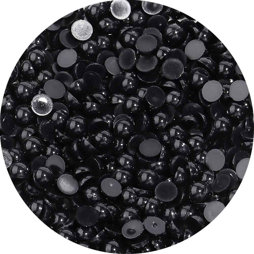 50-500Pcs ABS Imitation Pearls Beads Color Flat Back Cabochon Half Round Loose Bead for Crafts Garment Nail Art Jewelry Findings