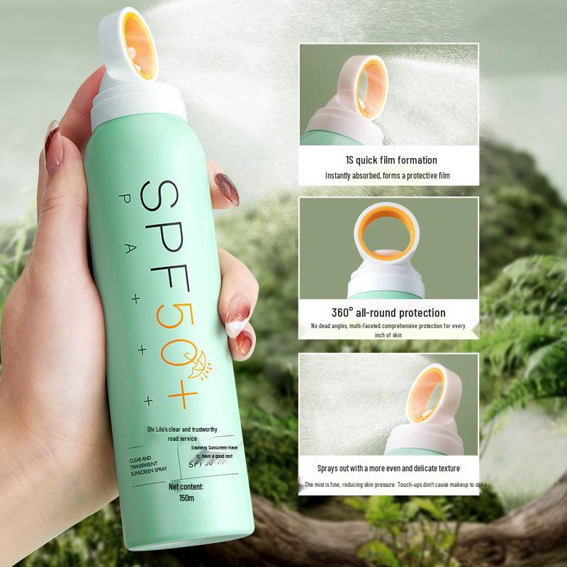 Clear SPF50+ PA+++ Sunscreen Spray: Non-Whitening UV Protection for Men & Women (Spring/Summer)