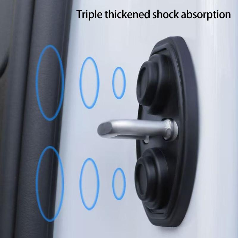 Silicone Car Lock Protectors Absorption Impact Reduction Car Lock Pad Noise Dust Protection Fit Vehicles Easy installs