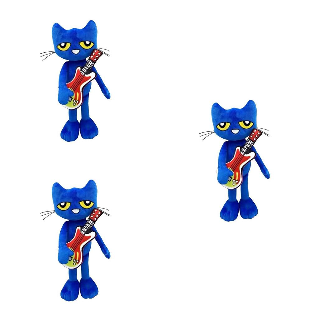 Soft And Cute Blue Pete The Cat Guitar Plush Toy Doll For Little Hands 30cm