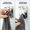 1PC Self Adhesive Towel Hook Holder Grabber Stainless Steel Kitchen Dish Towel Hook Wall Mount Non Drilling Hangers Rack