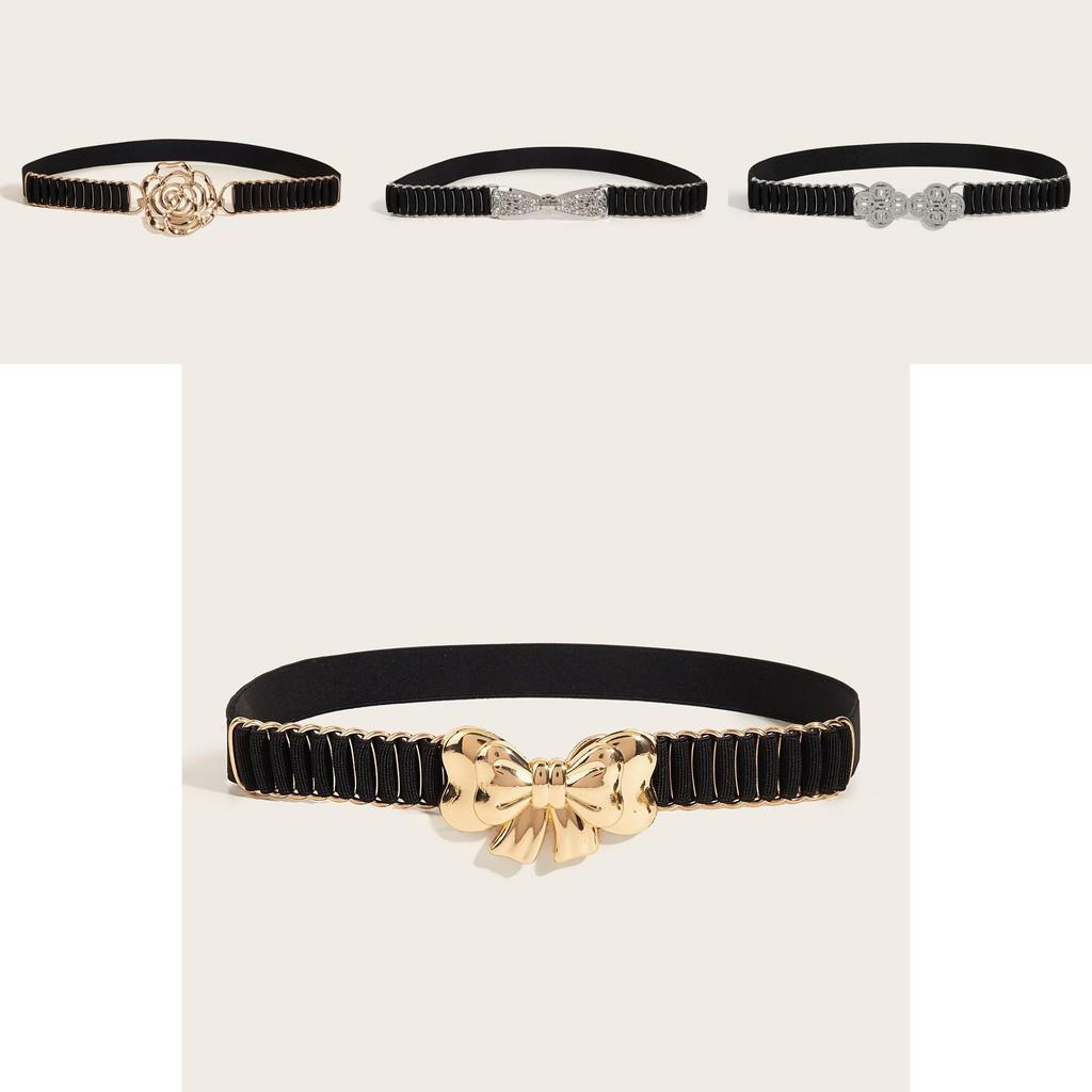 Ladies Fashion Metal Waist Belt With Snap Closure For Dress And Summer Outfits