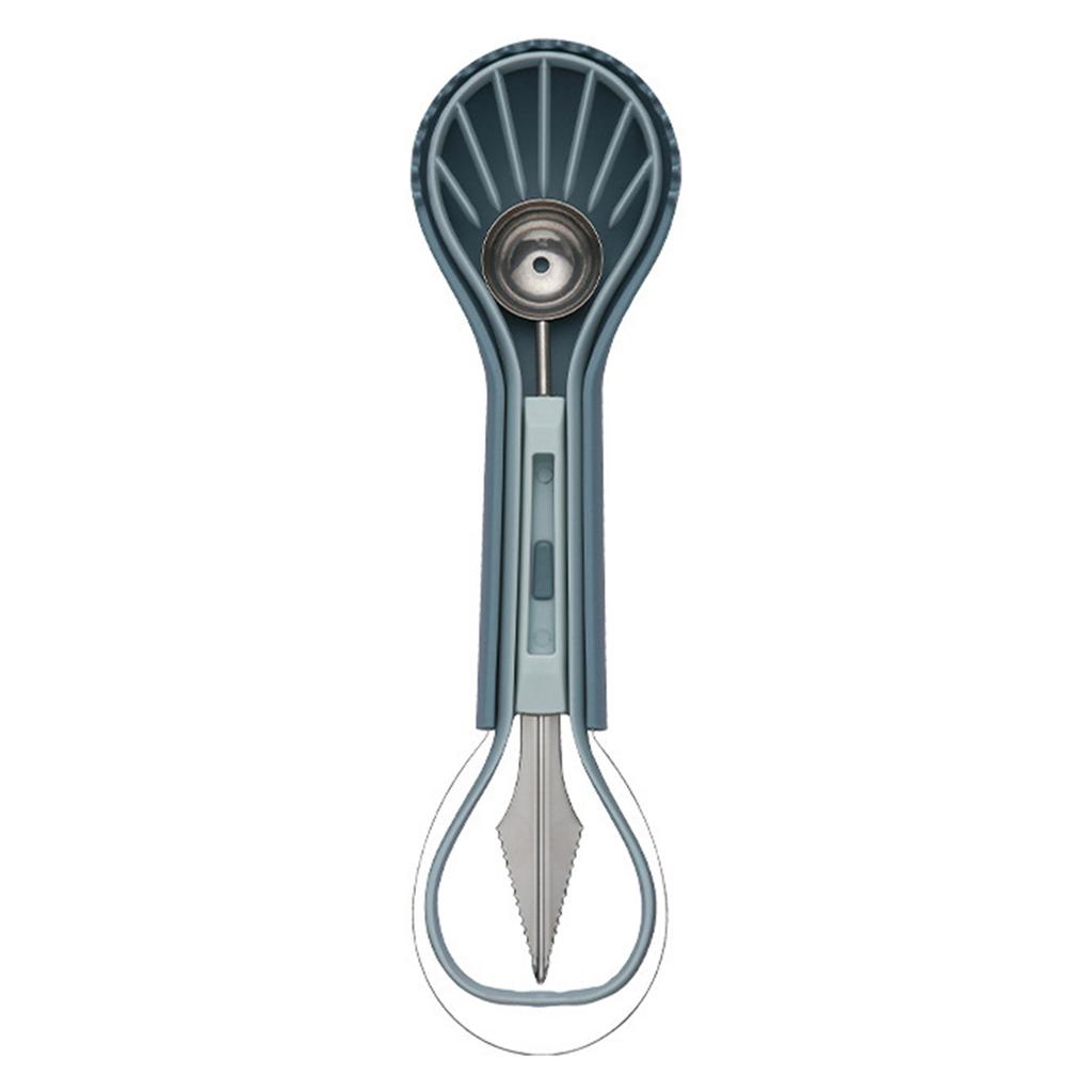 3 In 1 Watermelon Slicer Cutter Scoop Fruit Carving Knife Fruit Platter Multifunctional Fruit Dig Pulp Separator Kitchen Gadgets